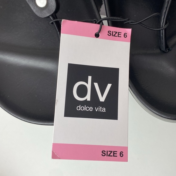 Dolce Vita footbed sandal Pandora size 6 black sandals NEW in box - Picture 8 of 13
